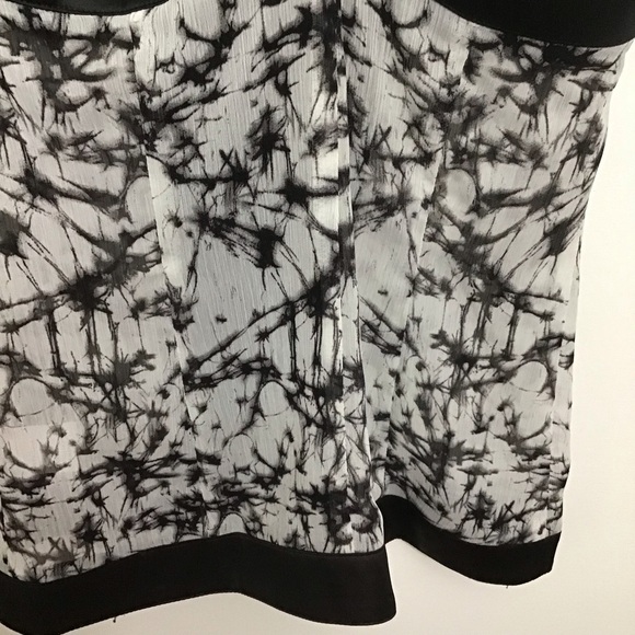 Stacey Zhang top blouse black silky sheer black ecru sleeveless racer back small - Picture 6 of 13